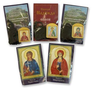 Ладанка з іконою святої в асортименті 13010 фото