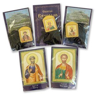 Ладанка з іконою святого в асортименті 13020 фото